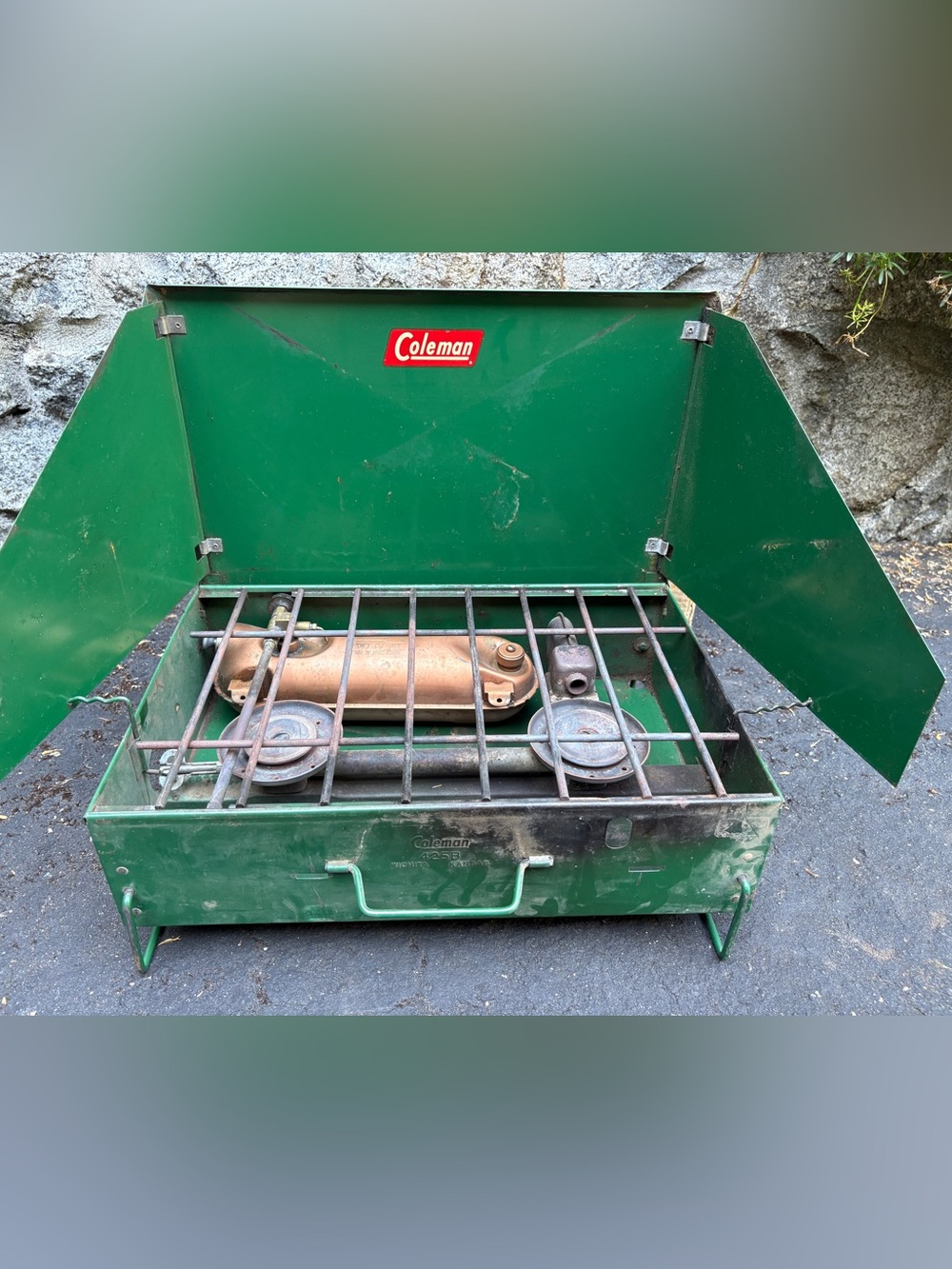Vintage Coleman fold down camp stove